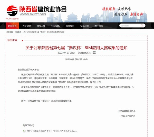 陜煤建設(shè)在陜西省第七屆“秦漢杯” BIM應(yīng)用大賽中創(chuàng)歷史佳績